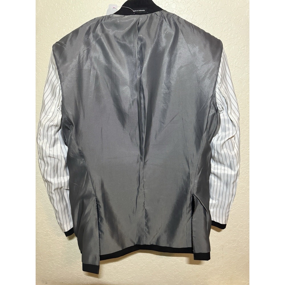 Pronto Uomo Blazer Black Jacket Mens Sz 35  Short 29 Waist Wool Poly 2 Button - Picture 7 of 7